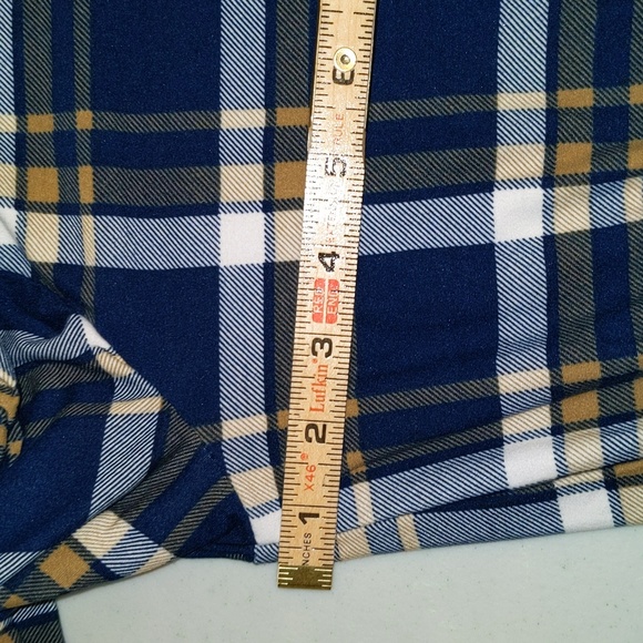 Bobbie Brooks Women's Size XL Plaid Print One Piece Lounge Dress Night Shirt - Picture 8 of 11